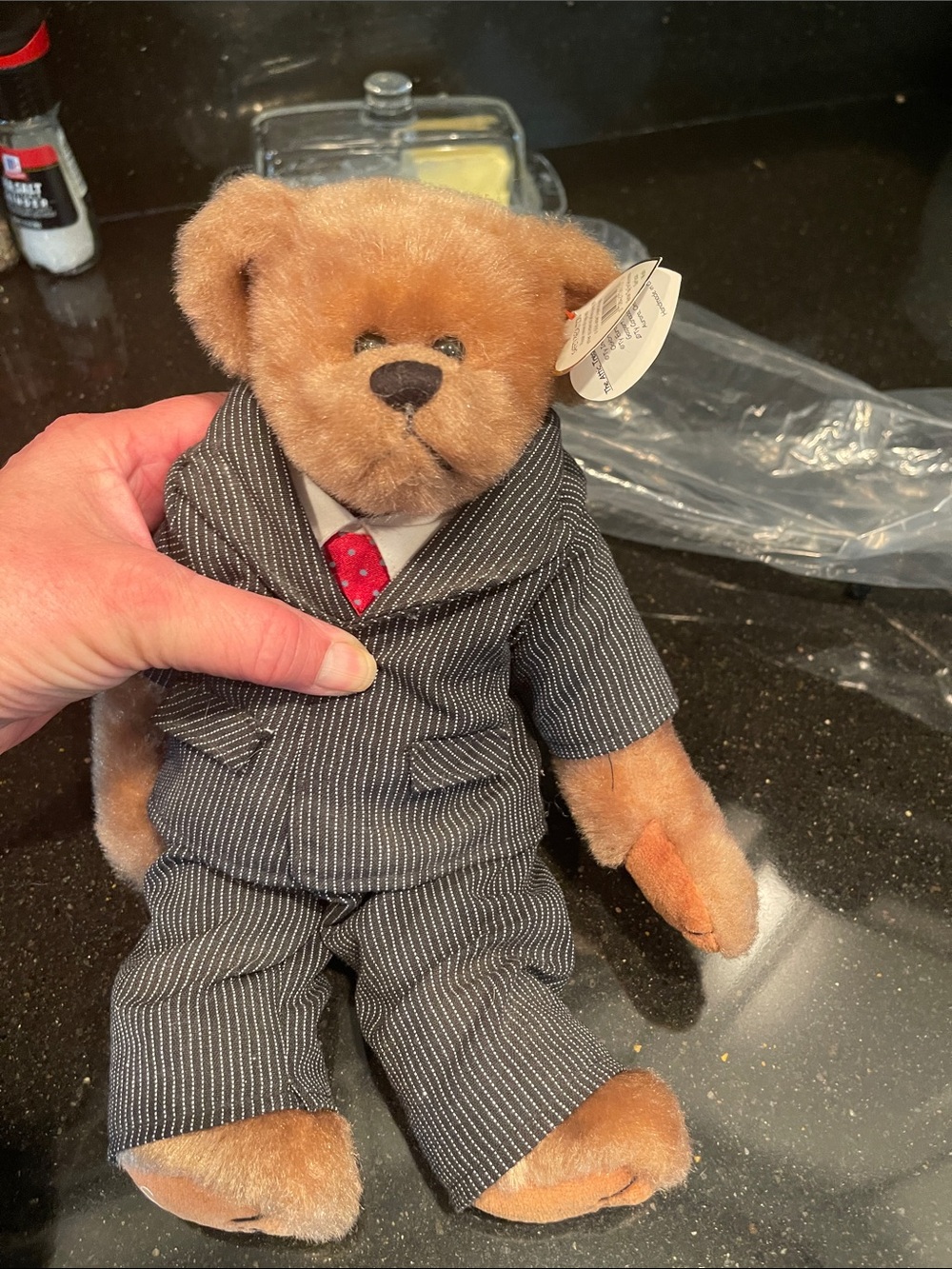 The attic treasures collection Ty Plush Bear “William” dressed for success.